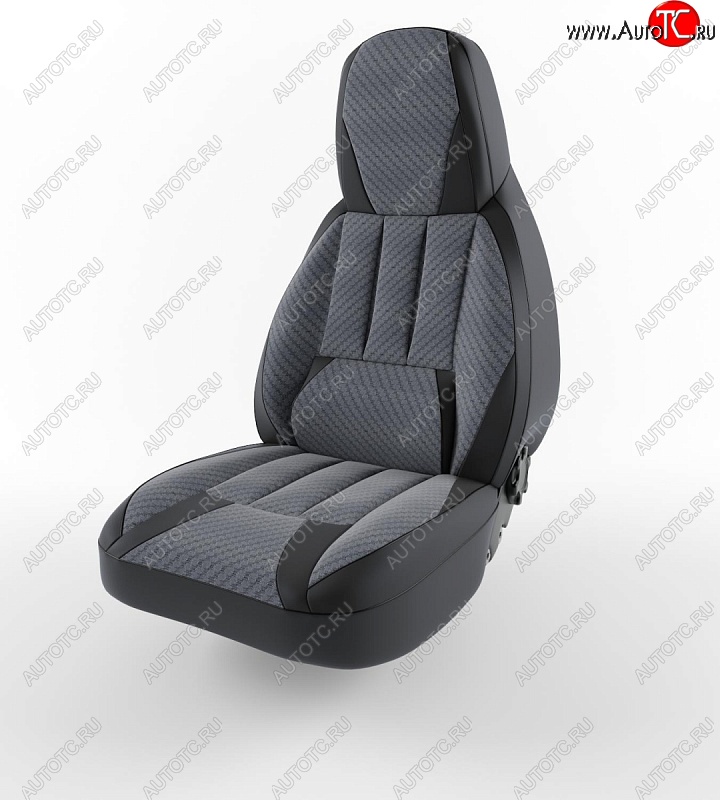 4 099 р. Чехлы для сидений Lord Autofashion Форсаж (экокожа) Лада 21099 (1990-2004) (Черный, вставка жаккард Зигзаг)  с доставкой в г. Белгород