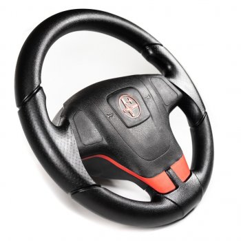 2 799 р. Рулевое колесо Барс-T Стандарт (Ø360) Лада 2110 седан (1995-2007) (Цвет: красный)  с доставкой в г. Белгород. Увеличить фотографию 2