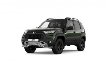 11 249 р. Защита переднего бампера Petroil Tuning (Ø63, волна) Лада Нива Трэвел (212300-80) (2021-2025) (Нержавейка полированная)  с доставкой в г. Белгород. Увеличить фотографию 2