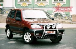 Решетка передняя с защитой бампера Souz-96 (d60) Chevrolet Niva  2123 (2002-2008), Лада 2123 (Нива Шевроле) (2002-2008)