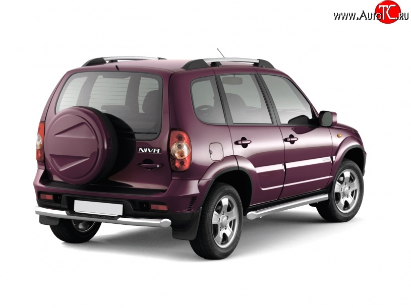 18 099 р. Защита порогов из трубы Ø76 Petroil Tuning Chevrolet Niva 2123 рестайлинг (2009-2020) (Нержавеющая полированная сталь)  с доставкой в г. Белгород