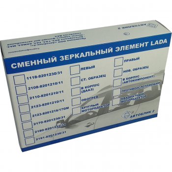 419 р. Левый зеркальный элемент (обогрев/под квадр. моторедуктор в корпус ДААЗ) Автоблик2 Лада нива 4х4 2131 5 дв. дорестайлинг (1993-2019) (без антибликового покрытия)  с доставкой в г. Белгород. Увеличить фотографию 2