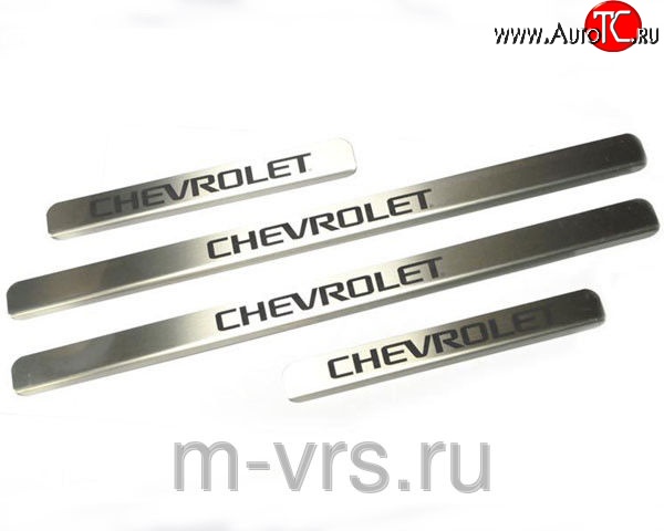 669 р. Накладки на порожки автомобиля M-VRS (нанесение надписи методом окраски) Лада 2123 (Нива Шевроле) 1 рестайлинг (2009-2020)  с доставкой в г. Белгород
