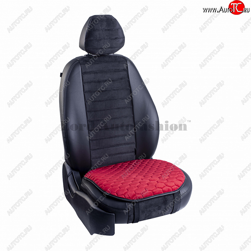 1 029 р. Подушка для сиденья универсальная Lord Autofashion Комфорт+ (велюр) Lexus RX 200T AL20 дорестайлинг (2015-2017) (Красный)  с доставкой в г. Белгород