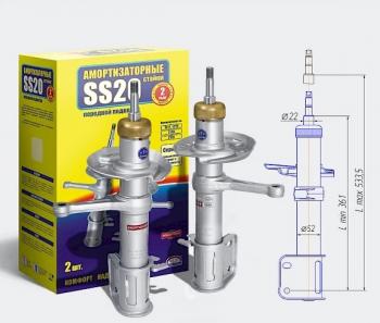 Амортизаторы передние SS20 Лада Приора ( 2172,  21728,  2170,  2171) (2008-2018) хэтчбек дорестайлинг, купе дорестайлинг, купе рестайлинг, седан рестайлинг, универсал рестайлинг, хэтчбек рестайлин (Шоссе - жесткая подвеска для езды на большой скорости)