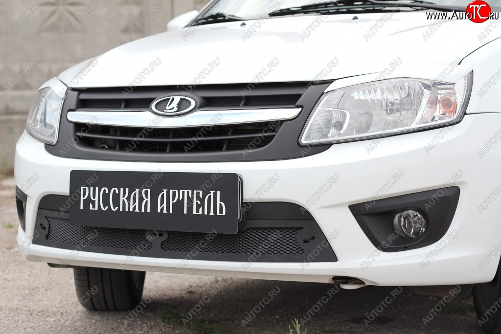 2 209 р. Защитная сетка решетки переднего бампера РА Лада Гранта 2190 седан  дорестайлинг (2011-2017)  с доставкой в г. Белгород