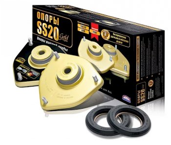 Комплект опор передней стойки SS20 Gold (с подшипником SS20) Datsun mi-DO (2014-2021), Datsun on-DO (2014-2021), ВИС 2349 ( бортовой,  фургон,) (2012-2025), Лада Гранта ( 2190,  2191) (2011-2017), Лада Гранта FL ( 2191,  2190,  2194,  2192) (2018-2025), Лада Гранта Спорт ( 2191,  2190) (2023-2025), Лада Калина ( 1118,  1117,  1119,  2192,  2194) (2004-2018) (Без электроусилителя руля)