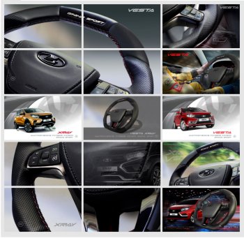 14 199 р. Анатомическое рулевое колесо Grand Sport Лада XRAY (2016-2022) (Без подогрева, На базе руля клиента)  с доставкой в г. Белгород. Увеличить фотографию 11