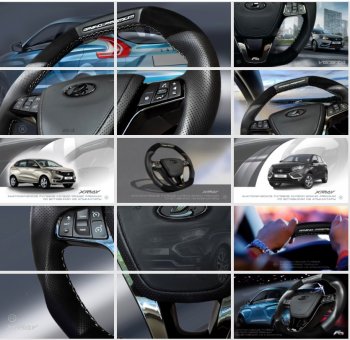 15 699 р. Анатомическое рулевое колесо Grand Premium (алькантара) Лада XRAY (2016-2022) (Без подогрева, На базе руля клиента)  с доставкой в г. Белгород. Увеличить фотографию 3