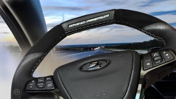 15 699 р. Анатомическое рулевое колесо Grand Premium (алькантара) Лада XRAY (2016-2022) (Без подогрева, На базе руля клиента)  с доставкой в г. Белгород. Увеличить фотографию 9