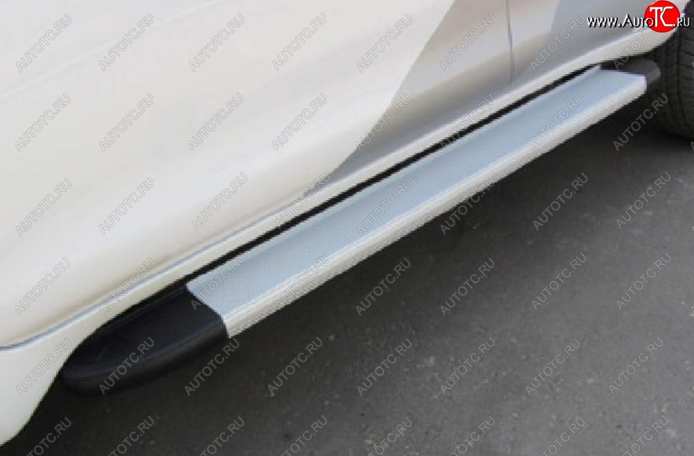 19 949 р. Порожки для ног Arbori Optima Silver Chevrolet Niva 2123 рестайлинг (2009-2020)  с доставкой в г. Белгород