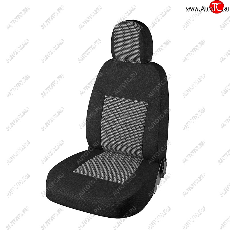 2 779 р. Чехлы для сидений Lord Autofashion Стандарт Плюс (жаккард, 2014-2016) Лада 2123 (Нива Шевроле) 1 рестайлинг (2009-2020) (Чёрный, вставка Сеул Серый)  с доставкой в г. Белгород
