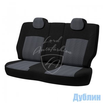 5 399 р. Чехлы для сидений  Niva (2016-2019) Lord Autofashion Дублин (жаккард) Лада 2123 (Нива Шевроле) 1 рестайлинг (2009-2020) (Черный, вставка Ёж Белый)  с доставкой в г. Белгород. Увеличить фотографию 2