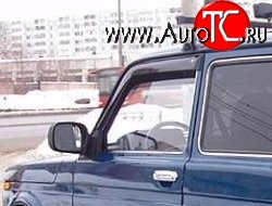 729 р. Комплект дефлекторов окон (ветровиков) 2 шт. Russtal Лада Нива 4х4 2121 3 дв. дорестайлинг (1977-2019)  с доставкой в г. Белгород