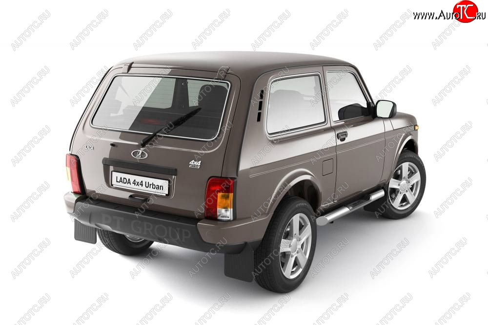 15 299 р. Защита порогов (d76 мм с проступью) Petroil Tuning Лада нива 4х4 2121 3 дв. 1-ый рестайлинг (2019-2021) (Нержавеющая полированная сталь)  с доставкой в г. Белгород