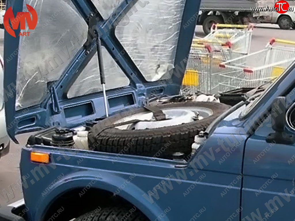 2 689 р. Упор капота MV-Tuning Лада нива 4х4 2131 5 дв. 1-ый рестайлинг (2019-2021)  с доставкой в г. Белгород