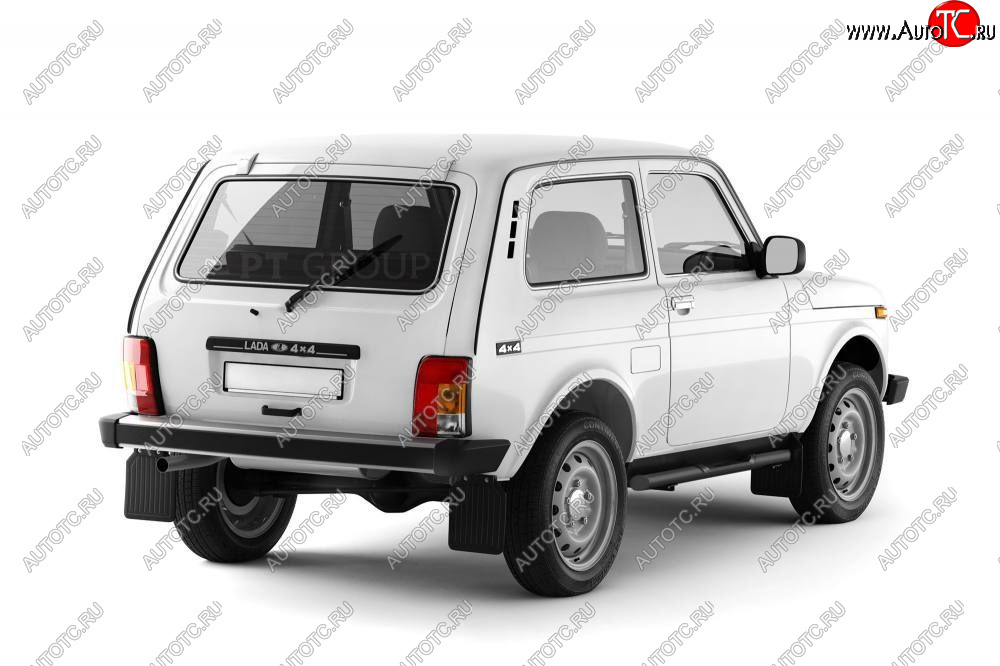4 699 р. Защита порогов из трубы Ø63 мм с проступью Petroil Tuning Лада нива 4х4 2121 3 дв. 1-ый рестайлинг (2019-2021) (Сталь с полимерным покрытием, Черная (шагрень))  с доставкой в г. Белгород