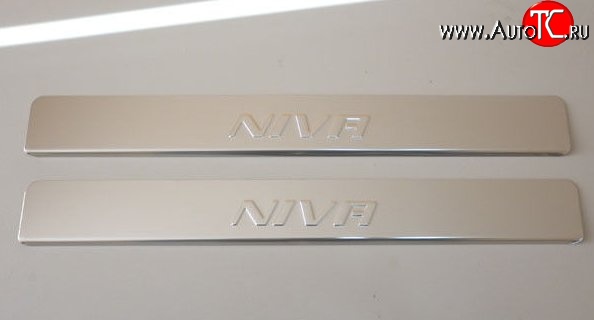 769 р. Накладки на порожки автомобиля M-VRS (нанесение надписи методом штамповки) Лада нива 4х4 2121 3 дв. 1-ый рестайлинг (2019-2021)  с доставкой в г. Белгород