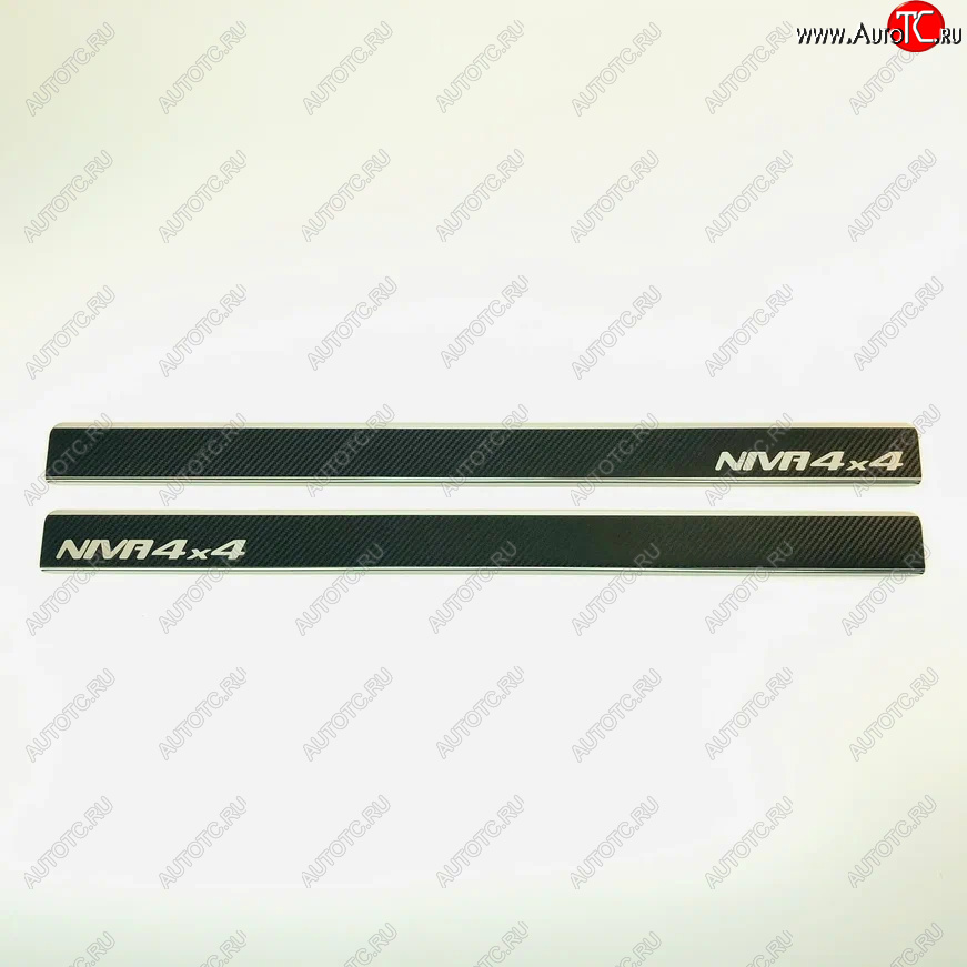 1 779 р. Накладки порожков салона INOX Лада нива 4х4 2121 3 дв. 1-ый рестайлинг (2019-2021) (Нержавеющая сталь)  с доставкой в г. Белгород