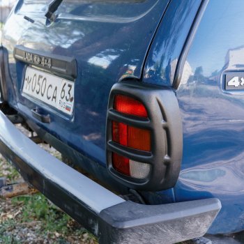 479 р. Накладки на фонари Autodemic Лада нива 4х4 2131 5 дв. 1-ый рестайлинг (2019-2021) (Текстурная поверхность)  с доставкой в г. Белгород. Увеличить фотографию 8