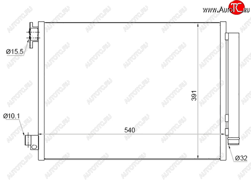 3 399 р. Радиатор кондиционера SAT Лада XRAY (2016-2022)  с доставкой в г. Белгород
