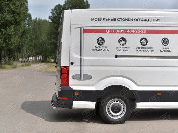 15 549 р. Защита заднего бампера (Ø63 мм, нержавейка) SLITKOFF Volkswagen Crafter 2 (2017-2025)  с доставкой в г. Белгород. Увеличить фотографию 2
