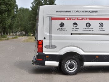 16 999 р. Защита заднего бампера (Ø76 мм, нержавейка) SLITKOFF Volkswagen Crafter 2 (2017-2025)  с доставкой в г. Белгород. Увеличить фотографию 2