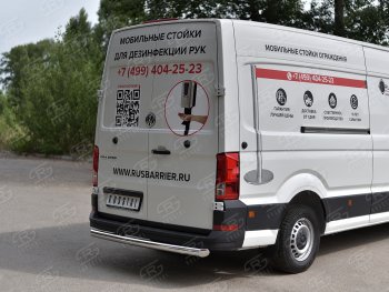 16 999 р. Защита заднего бампера (Ø76 мм, нержавейка) SLITKOFF Volkswagen Crafter 2 (2017-2025)  с доставкой в г. Белгород. Увеличить фотографию 3