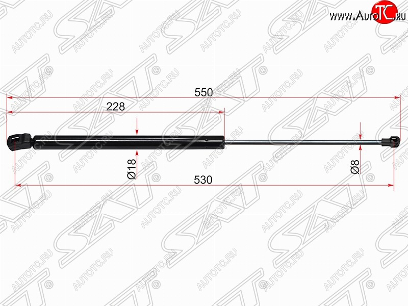 519 р. Газовый упор крышки багажника SAT  Volkswagen Golf  7 (2012-2017) дорестайлинг, хэтчбэк 5 дв.  с доставкой в г. Белгород