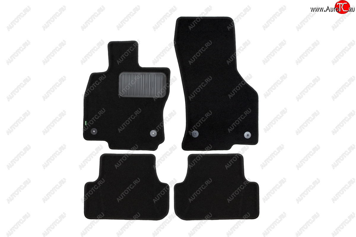 6 599 р. Текстильные коврики салона Klever Standart хэтчбек АКПП Volkswagen Golf 7 дорестайлинг, хэтчбэк 5 дв. (2012-2017) (Черные)  с доставкой в г. Белгород