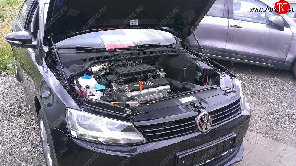 2 249 р. Упоры капота Russtal Volkswagen Jetta A6 седан дорестайлинг (2011-2015)  с доставкой в г. Белгород
