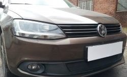 1 469 р. Сетка на бампер Russtal (черная) Volkswagen Jetta A6 седан дорестайлинг (2011-2015)  с доставкой в г. Белгород. Увеличить фотографию 3