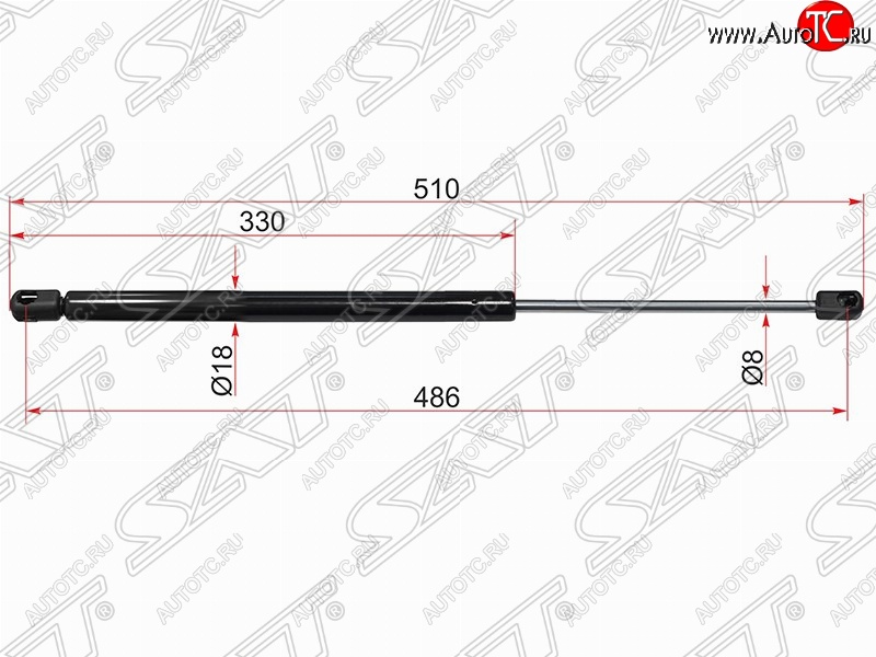 579 р. Газовый упор крышки багажника SAT Volkswagen Jetta A6 седан дорестайлинг (2011-2015)  с доставкой в г. Белгород