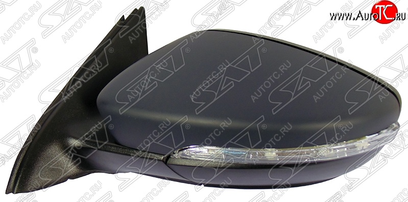 5 999 р. Боковое левое зеркало заднего вида SAT (поворотник, 8 контактов)  Volkswagen Jetta  A6 (2011-2018) седан дорестайлинг, седан рестайлинг (Неокрашенное)  с доставкой в г. Белгород