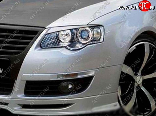 1 649 р. Реснички на фары CT v1 Volkswagen Passat B6 седан (2005-2011) (Неокрашенные)  с доставкой в г. Белгород