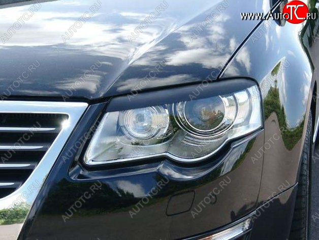 1 649 р. Реснички на фары CT v2 Volkswagen Passat B6 седан (2005-2011) (Неокрашенные)  с доставкой в г. Белгород