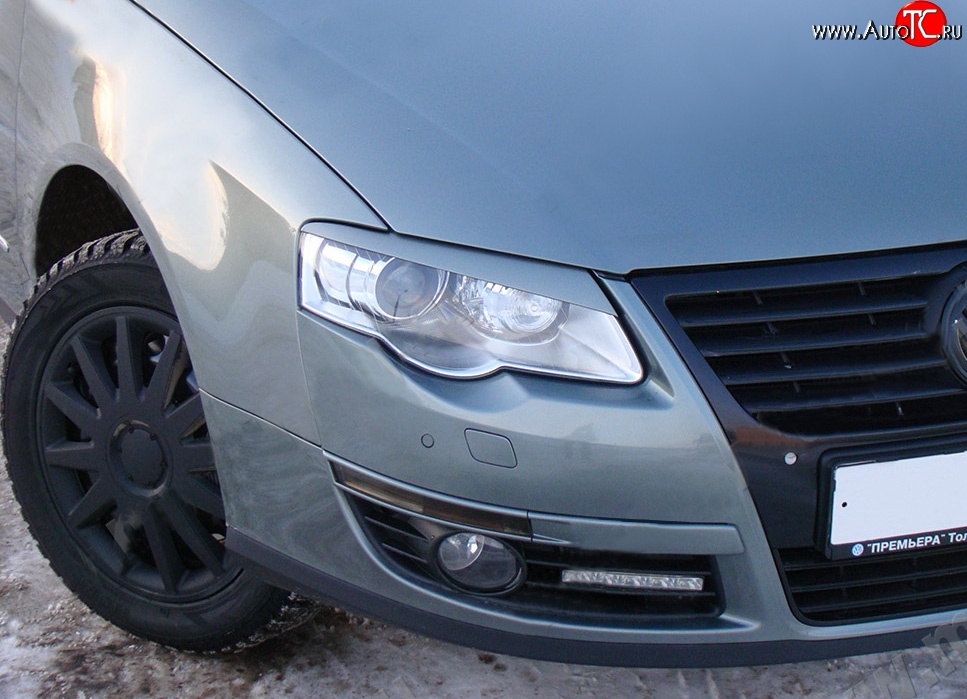 1 149 р. Реснички Sport v2 на фары Volkswagen Passat B6 седан (2005-2011) (Неокрашенные)  с доставкой в г. Белгород