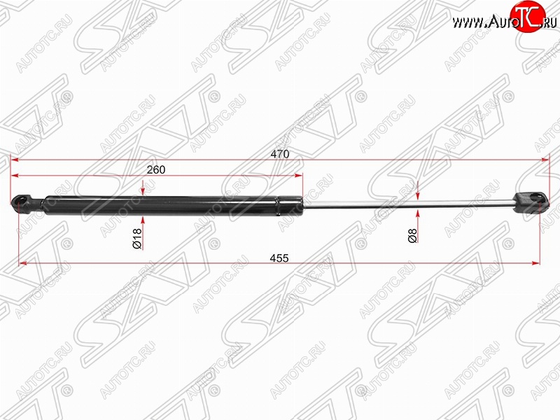 569 р. Газовый упор крышки багажника SAT  Volkswagen Passat  B6 (2005-2010) универсал  с доставкой в г. Белгород