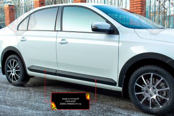Молдинг задней двери RA (правый) Volkswagen Polo  Mk6 (2020-2022) лифтбек (Шагрень)