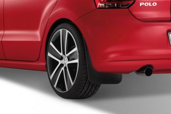4 799 р. Брызговики Frosch  Volkswagen Polo  5 (2015-2020) седан рестайлинг (Задние)  с доставкой в г. Белгород. Увеличить фотографию 2