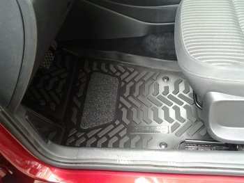 1 779 р. Коврики салона Aileron (3D с подпятником) Volkswagen Polo 5 седан дорестайлинг (2009-2015)  с доставкой в г. Белгород. Увеличить фотографию 4