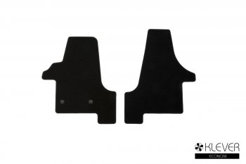 Комплект ковриков салона Element (полиуретан) Volkswagen Transporter  T5 (2003-2009) дорестайлинг (Серые 2 шт.)
