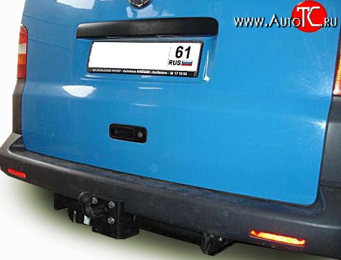 5 249 р. Фаркоп Лидер Плюс (до 1200 кг) Volkswagen Transporter T5 дорестайлинг (2003-2009) (Без электропакета)  с доставкой в г. Белгород