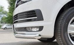 17 499 р. Защита переднего бампера (Ø63 мм, нержавейка) SLITKOFF Volkswagen Transporter T6 дорестайлинг (2015-2019)  с доставкой в г. Белгород. Увеличить фотографию 4