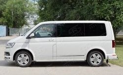 10 999 р. Защита порогов из круглой трубы диаметром 42 мм (длинная база) SLITKOFF (правая защита) Volkswagen Caravelle T6 дорестайлинг (2015-2019)  с доставкой в г. Белгород. Увеличить фотографию 2