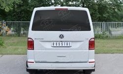 15 999 р. Защита заднего бампера (Ø42 мм, нержавейка, длинная версия) SLITKOFF Volkswagen Caravelle T6 дорестайлинг (2015-2019)  с доставкой в г. Белгород. Увеличить фотографию 2