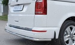 15 999 р. Защита заднего бампера (Ø42 мм, нержавейка, длинная версия) SLITKOFF Volkswagen Caravelle T6 дорестайлинг (2015-2019)  с доставкой в г. Белгород. Увеличить фотографию 3