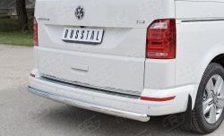 15 799 р. Защита заднего бампера (Ø63 мм, нержавейка, длинная база) SLITKOFF Volkswagen Caravelle T6 дорестайлинг (2015-2019)  с доставкой в г. Белгород. Увеличить фотографию 3