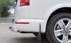 15 799 р. Защита заднего бампера (Ø63 мм, нержавейка, длинная база) SLITKOFF Volkswagen Caravelle T6 дорестайлинг (2015-2019)  с доставкой в г. Белгород. Увеличить фотографию 4