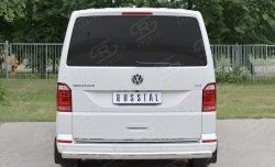 11 599 р. Защита заднего бампера (Ø75x42 мм, нержавейка, длинная база) Russtal Volkswagen Caravelle T6 дорестайлинг (2015-2019)  с доставкой в г. Белгород. Увеличить фотографию 4